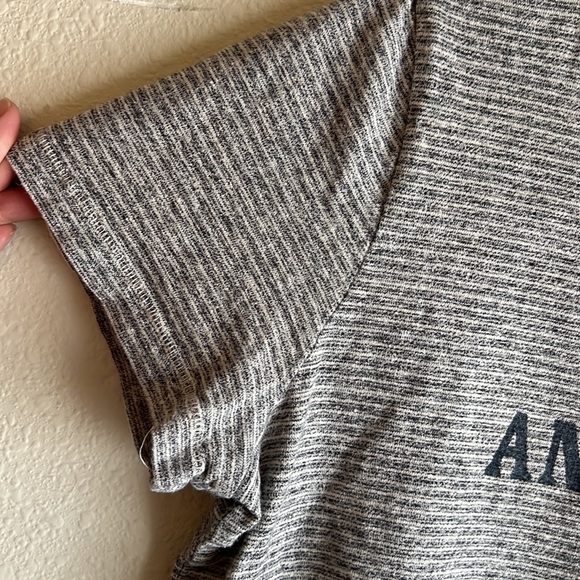 Madewell Hemp/Cotton Blend Striped "Anywhere" Printed Tee Size Medium - Picture 5 of 6